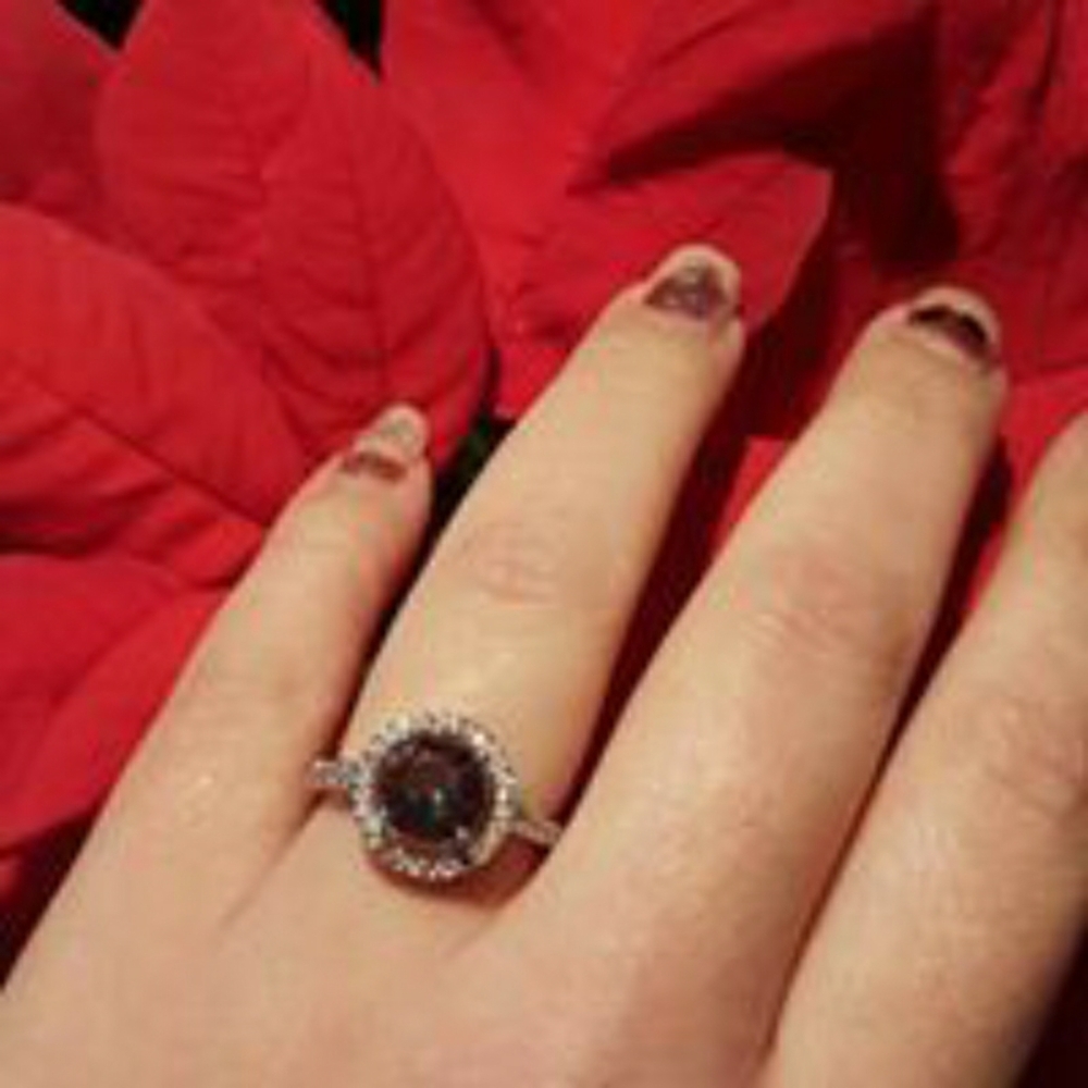 Genuine Mystic Topaz & CZ Ring